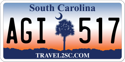 SC license plate AGI517