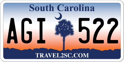 SC license plate AGI522