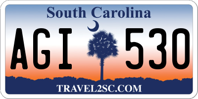 SC license plate AGI530