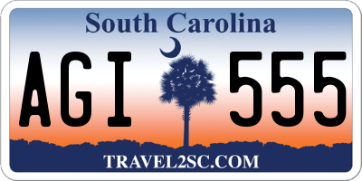 SC license plate AGI555