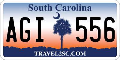 SC license plate AGI556
