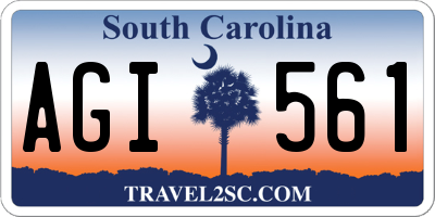 SC license plate AGI561
