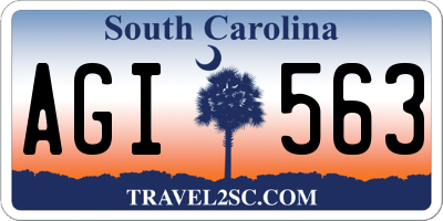 SC license plate AGI563