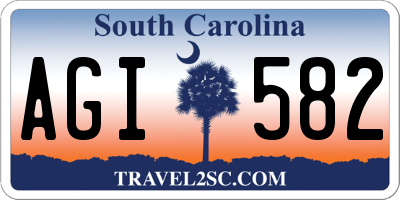 SC license plate AGI582