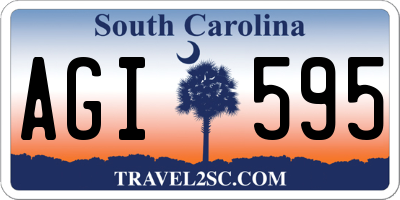 SC license plate AGI595