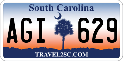SC license plate AGI629