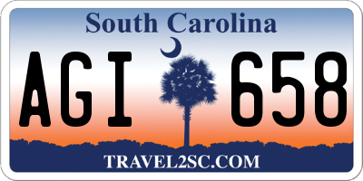 SC license plate AGI658