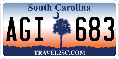 SC license plate AGI683