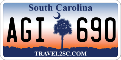 SC license plate AGI690