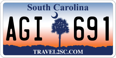 SC license plate AGI691