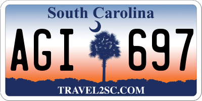 SC license plate AGI697