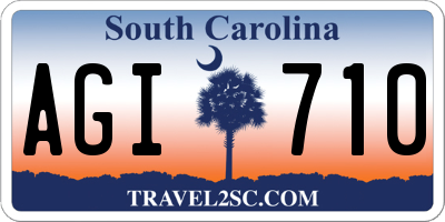 SC license plate AGI710