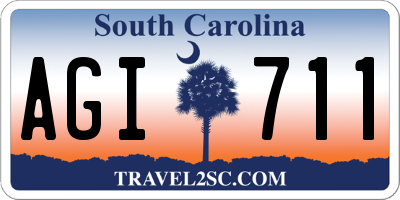 SC license plate AGI711