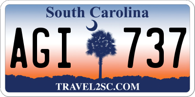 SC license plate AGI737