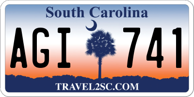 SC license plate AGI741