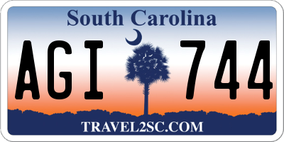 SC license plate AGI744