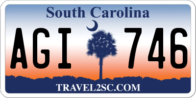 SC license plate AGI746