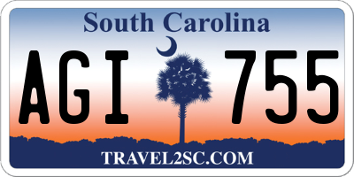 SC license plate AGI755