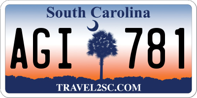 SC license plate AGI781