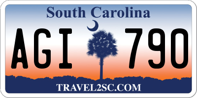 SC license plate AGI790