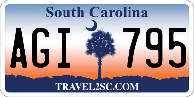 SC license plate AGI795