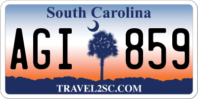 SC license plate AGI859