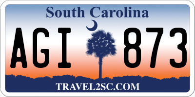 SC license plate AGI873