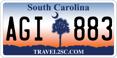 SC license plate AGI883