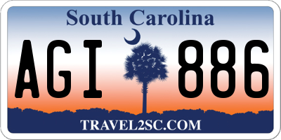 SC license plate AGI886