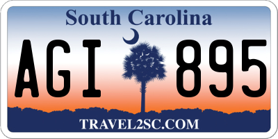 SC license plate AGI895