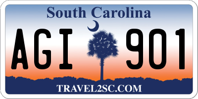 SC license plate AGI901