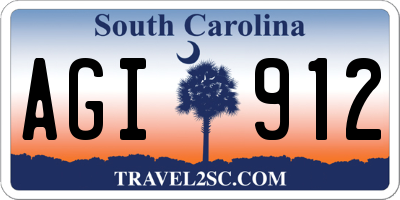 SC license plate AGI912