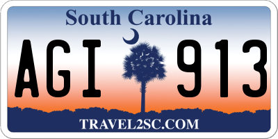 SC license plate AGI913