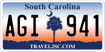 SC license plate AGI941