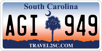 SC license plate AGI949