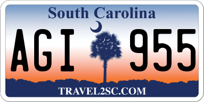 SC license plate AGI955