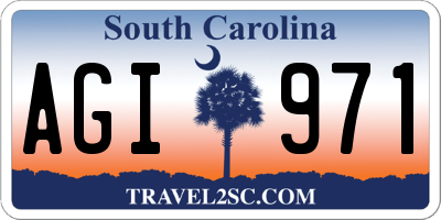 SC license plate AGI971