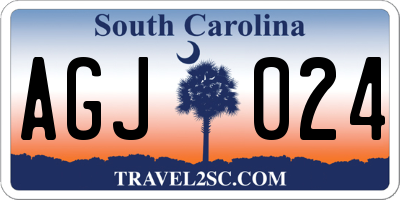 SC license plate AGJ024