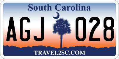 SC license plate AGJ028