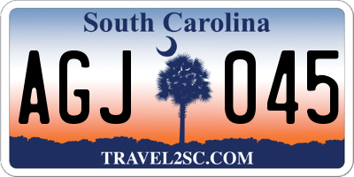 SC license plate AGJ045
