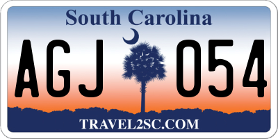 SC license plate AGJ054