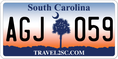 SC license plate AGJ059