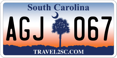 SC license plate AGJ067