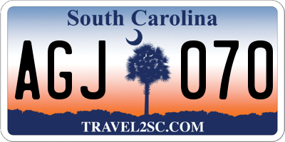 SC license plate AGJ070