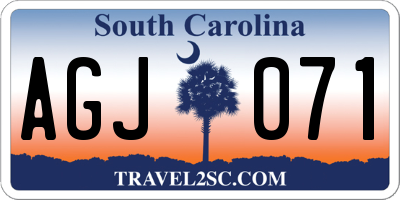 SC license plate AGJ071