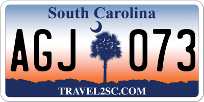 SC license plate AGJ073