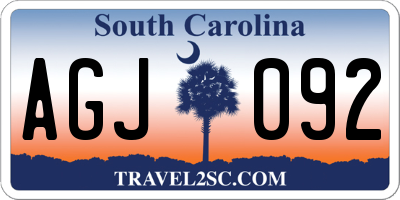 SC license plate AGJ092
