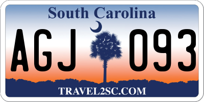 SC license plate AGJ093