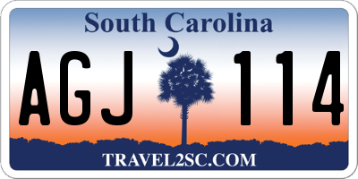 SC license plate AGJ114