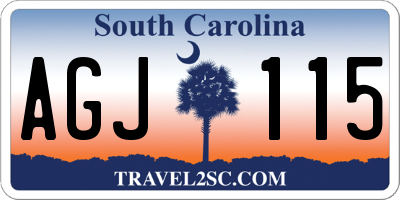 SC license plate AGJ115